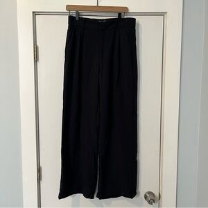 Abercrombie & Fitch Women’s wide leg black pants trousers casual dress pants med